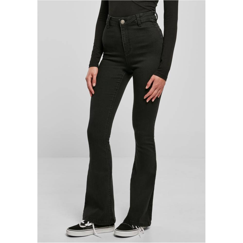 Urban Classics - Super Stretch Bootcut Denim Flare denim hose - Schwarz